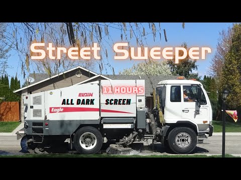 Sounds for Sleeping ⨀ Street Sweeper ⨀ 11 Hours ⨀ All Dark Screen ⨀ Mechanical Ambiance