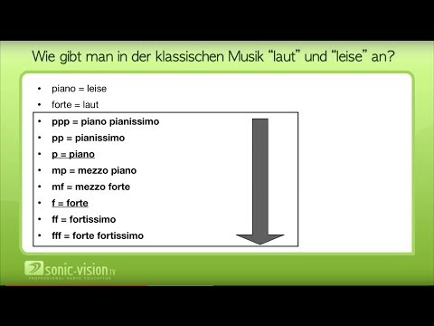 3.6 Musikalische Grundlagen - Lautstärkenbezeichnungen