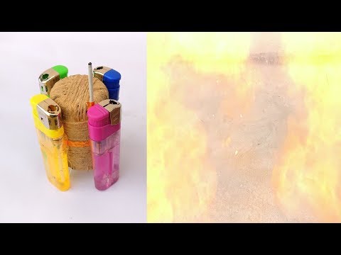 Lighter VS Firecracker : Explosion Experiment Video