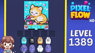Pixel Flow Level 1389 Solution Walkthrough
