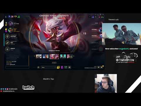 Bjergsen Full Stream March 05, 2018 - Karma, Viktor, Taliyah,Volibear, Cassiopeia