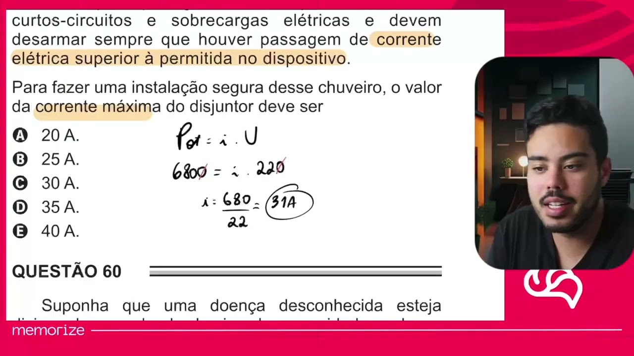 Resolução em Vídeo — Questão 59 ENEM 2016 PPL
