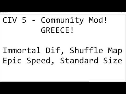 LIVESTREAM: Civ 5 - Community Balance Mod - GREECE!