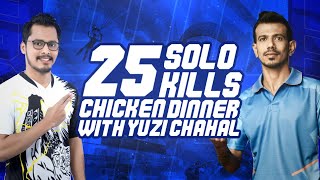 25 SOLO KILLS WITH INDIAN CRICKETER YUZI CHAHAL😍 | 1V4 CLUTCH BOLTE | MUST WATCH