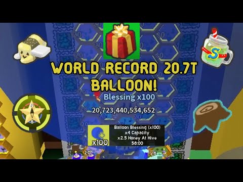 WR BALLOON BLESSING 100X (20.7T BALLOON) Bee Swarm Simulator