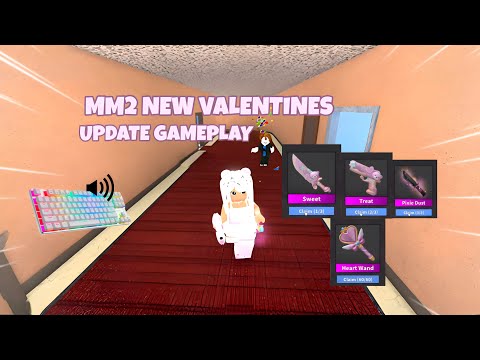 BUYING EVERYTHING IN THE NEW MM2 VALENTINES UPDATE + GAMEPLAY (KEYBOARD ASMR)