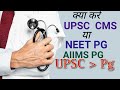 UPSC CMS Vs NEET PG Which Is Better Option After MBBS Can I Do PG After UPSC CMS