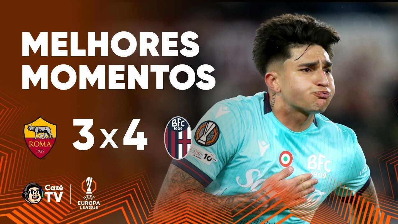 MELHORES MOMENTOS: ROMA 3 X 4 BOLOGNA | EUROPA LEAGUE 2025/2026 | OITAVAS DE FINAL