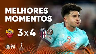 MELHORES MOMENTOS: ROMA 3 X 4 BOLOGNA | EUROPA LEAGUE 2025/2026 | OITAVAS DE FINAL