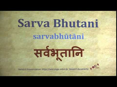 Sarva Bhutani Pronunciation Sanskrit सर्वभूतानि sarvabhūtāni