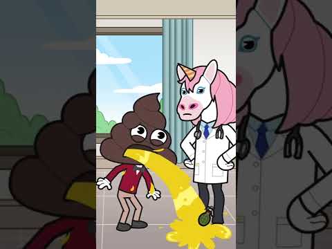Poophead Gets Sick! 🤮 | emojitown #shorts