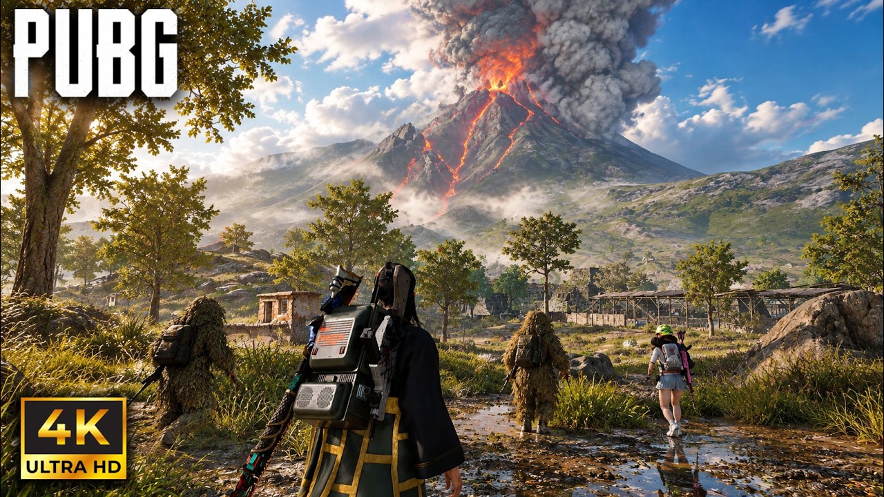 PUBG PC: El mapa del VOLCAN y voy a solo VECTOR con el CLAN 😎 Estos GRAFICOS SE VEN BRUTALES