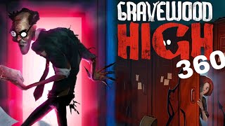 VR 360° Gravewood High horror jumpscare game 🎃