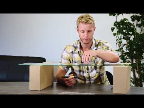 Bond a grip onto a glass panel with BLUFIXX