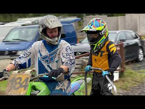 Motocross dirt bike Husqvarna TC 65 and Kawasaki KX 85