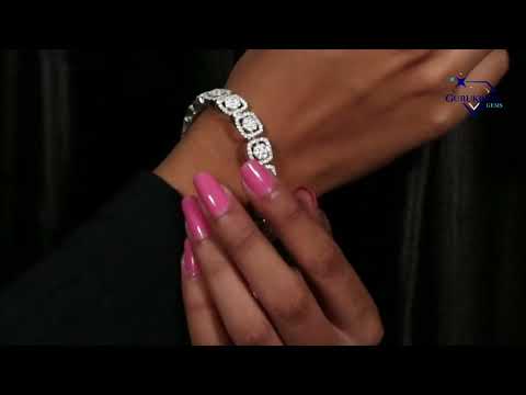 Dazzling 14 Kt White Gold Moissanite Diamond Exclusive Bracelet For Women