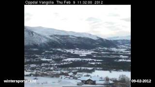 preview picture of video 'Oppdal- Vangslia webcam time lapse 2011-2012'