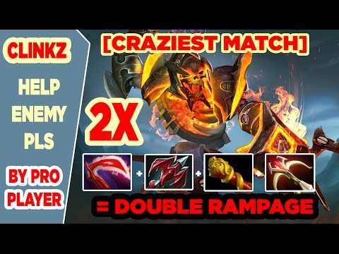 Clinkz Dota 2 Double Rampage - Craziest Match Detroy Enemy