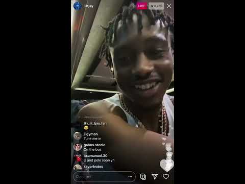 Lil Tjay flashing guns live on IG ☠️🤷🏽‍♂️🔫