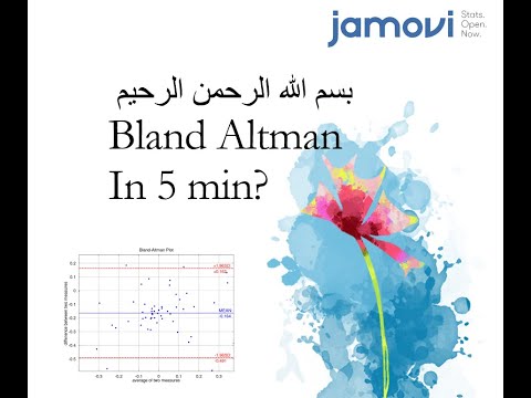 Bland Altman analysis in under 5 minutes using  Jamovi !