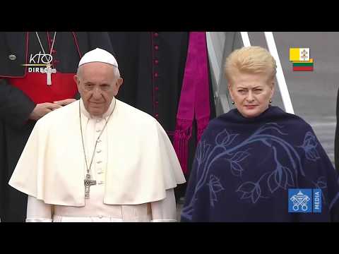 Cérémonie de bienvenue du pape en Lituanie