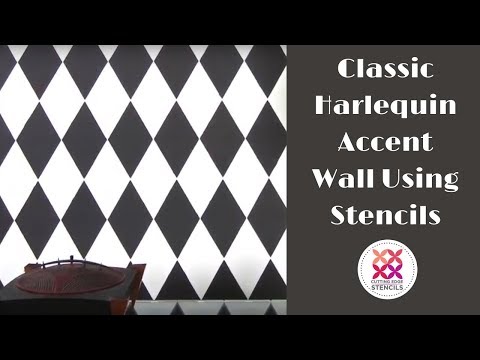 How To Get a Harlequin Pattern Accent Wall Using A Stencil