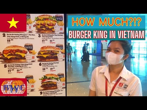 Estrangeiro no Aeroporto de Da Nang, Vietnã, chocado com o custo da comida do Burger King/Aeroporto.