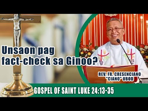 Unsaon pag fact-check sa Ginoo? Fr Ciano Ubod Homily - Lk 24:13-35