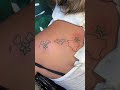 Hawaiian islands Plumeria tattoo