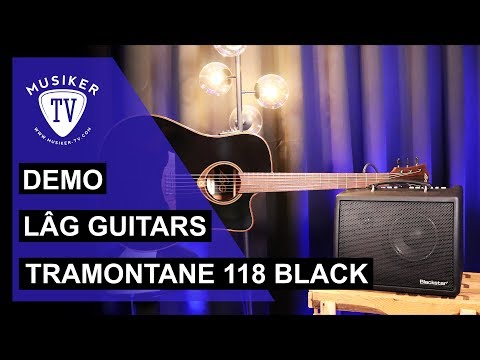 Lag Tramontane T118-DCE | Dreadnought Cutaway Acoustic-Electric, Black. New with Full Warranty! image 7