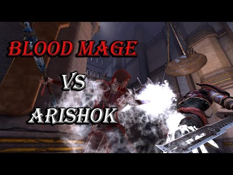 Blood Mage vs Arishok(52 sec, Nightmare, No potions, No pause) - Dragon Age 2