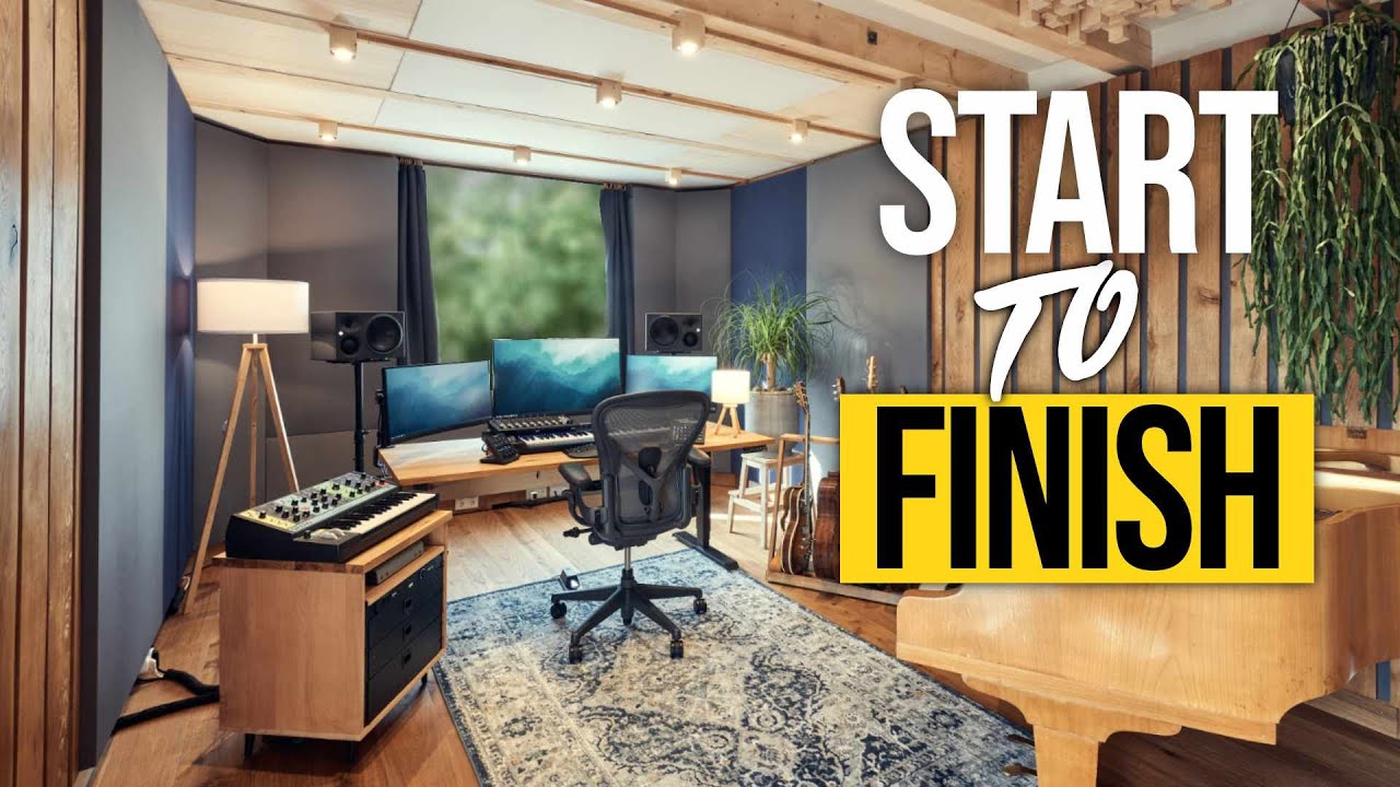 How I Turned An OLD Bedroom Into My DREAM Home Studio - DIY