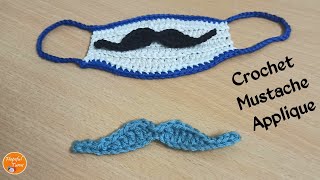 How to Crochet a Mustache | Crochet Mustache Applique Tutorial