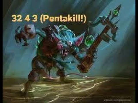 League of Legends-Twitch (32-4-3) PENTAKILL!! (Full Match)