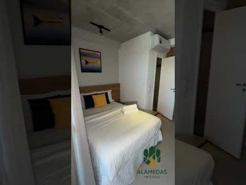 Studio mobiliado e decorado com 25 m² no bairro Cerqueira César, em São Paulo.