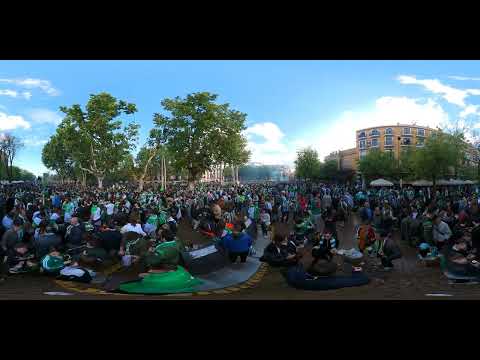BETIS CAMPEON COPA DEL REY 2022 EN 360º MAREA VERDEYBLANCA EN  ALAMEDA DE HERCULES