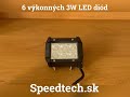 LED pracovné svetlo - biele / oranžový Predátor 6x3W LED / 10-30V / ECE R10 (99x80x65mm) - Video Youtube