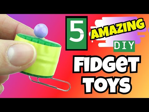 5 AMAZING DIY FIDGET TOYS - How to make easy FIDGET TOYS - Homemade FIDGETS -DIY FIDGET TIKTOK- KIDS