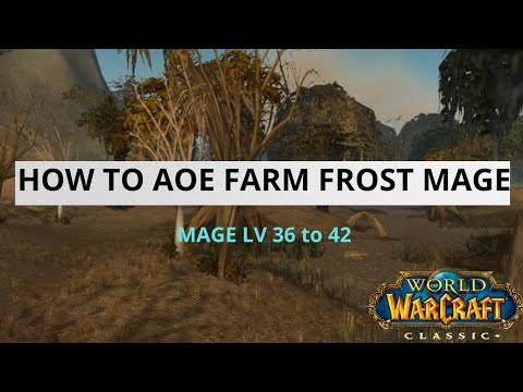 How to do AoE Farm Mage lv 36 to 42 Leveling WoW Classic