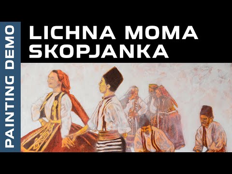 Lichna Moma Skopjanka : : time lapse painting demo by Milê Murtanovski
