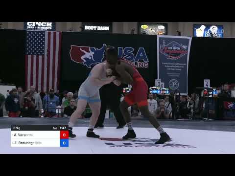 87 Kg Semis - Alan Vera, New York Athletic Club Vs Zachary Braunagel, Illinois Regional Training C