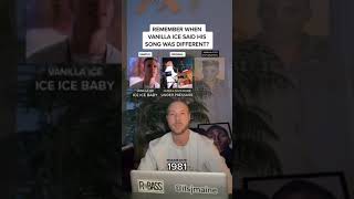 Vanilla Ice “Ice Ice Baby” Vs. Queen &amp; David Bowie “Under Pressure” w/ Explanation #shorts #sample