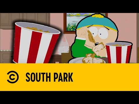 Cartman Eats All The Fried Chicken Skins | South Park