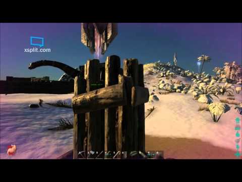 ARK: Survival Evolved imprisoning trespassers in wooden cages and making an example of them.