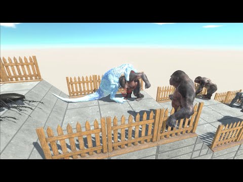 ICE T-REX FAIL DEATH RUN - Animal Revolt Battle Simulator
