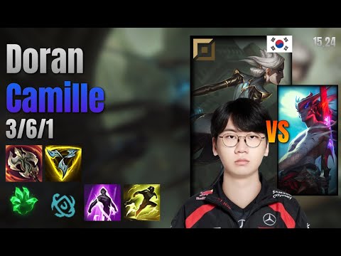 Doran Top Camille vs Yone lol KR solo rank Full Game 15.24 | 도란 카밀 vs 요네