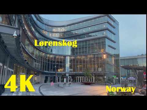 Lørenskog Norway 4K HDR Walking Tour 2022