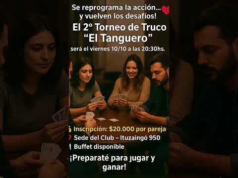 Viernes 10/10/25. 20:30 hs. Calchaqui, Prov. de Santa Fe. #locosxeltruco #truco #trucoargentino