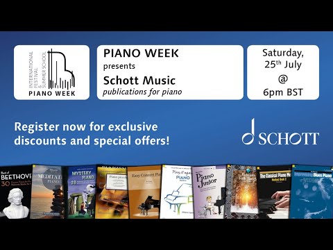 PIANO WEEK presents Schott Music publications