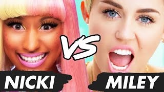 MILEY CYRUS vs NICKI MINAJ Music Video Parody (Diss Track)